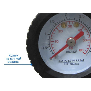 Манометр Magnum автомобильный стрелочный, метал Манометр Magnum автомобильный стрелочный, метал