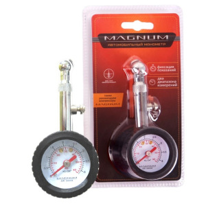 Манометр Magnum автомобильный стрелочный, метал Манометр Magnum автомобильный стрелочный, метал