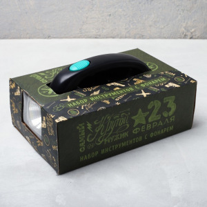 Набор инструментов с фонарем «23 февраля. Самый крутой мужик», 25 предметов Набор инструментов с фонарем «23 февраля. Самый крутой мужик», 25 предметов