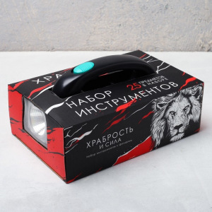 Набор инструментов с фонарем «Храбрость и сила», 25 предметов Набор инструментов с фонарем «Храбрость и сила», 25 предметов