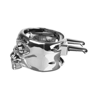 Подстаканник в дефлектор, автомобильный, "череп", хром Подстаканник в дефлектор, автомобильный, "череп", хром