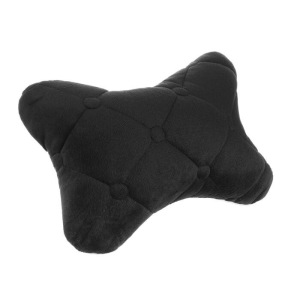 Подушка автомобильная для шеи 28×18 см, велюр, черный Подушка автомобильная для шеи 28×18 см, велюр, черный