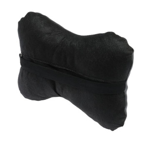 Подушка автомобильная косточка, на подголовник, экокожа, черный, 16х24 см Подушка автомобильная косточка, на подголовник, экокожа, черный, 16х24 см