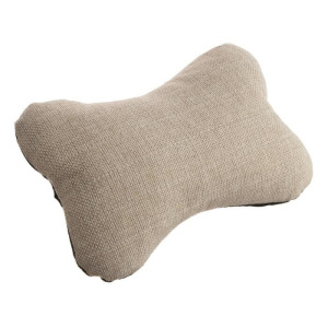 Подушка автомобильная косточка, на подголовник, лен, бежевый, 16х24 см Подушка автомобильная косточка, на подголовник, лен, бежевый, 16х24 см