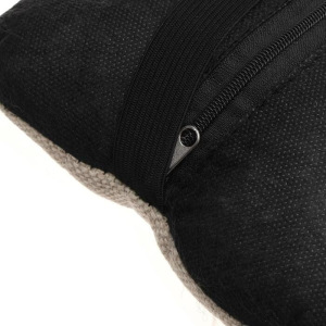 Подушка автомобильная косточка, на подголовник, лен, бежевый, 16х24 см Подушка автомобильная косточка, на подголовник, лен, бежевый, 16х24 см