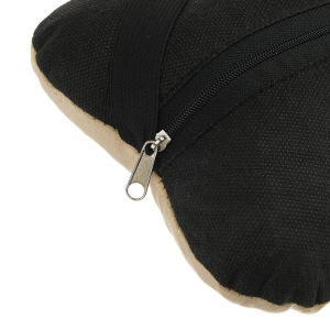 Подушка автомобильная косточка, на подголовник, велюр, бежевый, ромб, 16х24 см Подушка автомобильная косточка, на подголовник, велюр, бежевый, ромб, 16х24 см