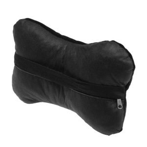 Подушка автомобильная косточка, на подголовник, велюр, черный, ромб, 16х24 см Подушка автомобильная косточка, на подголовник, велюр, черный, ромб, 16х24 см