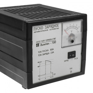 Пуско-зарядное устройство "Вымпел-700", заряд 15 А, пуск 80 А, 12 В Пуско-зарядное устройство "Вымпел-700", заряд 15 А, пуск 80 А, 12 В