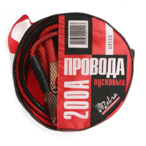 Пусковые провода Zebra, 200 А, 2.2 м, в сумке Пусковые провода Zebra, 200 А, 2.2 м, в сумке