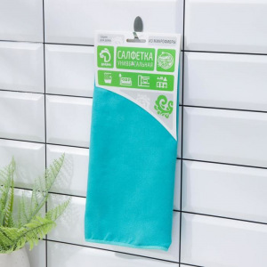 Салфетка для стёкол и зеркал Доляна, 30×40 см, цвет МИКС Салфетка для стёкол и зеркал Доляна, 30×40 см, цвет МИКС