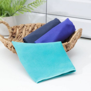 Салфетка для стёкол и зеркал Доляна, 30×40 см, цвет МИКС Салфетка для стёкол и зеркал Доляна, 30×40 см, цвет МИКС