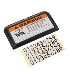 Визитница на козырек с номером сотового телефона, черный Визитница на козырек с номером сотового телефона, черный