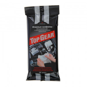 Влажные салфетки Top Gear, для рук, 30 шт Влажные салфетки Top Gear, для рук, 30 шт
