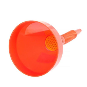 Воронка для бензина Топ Авто, с сеткой цветная разборная, 140 мм гофра - красная Воронка для бензина Топ Авто, с сеткой цветная разборная, 140 мм гофра - красная