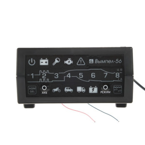 Зарядно-предпусковое устройство "Вымпел-56" с диагностикой АКБ, стартера, генератора, 20 А, 12 В, для гелевых, кислотных Зарядно-предпусковое устройство "Вымпел-56" с диагностикой АКБ, стартера, генератора, 20 А, 12 В, для гелевых, кислотных