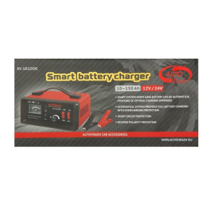 Зарядное устройство АКБ Autovirazh AV-161006, авт, 0-15 А, до 150 Ач, 12/24 В Зарядное устройство АКБ Autovirazh AV-161006, авт, 0-15 А, до 150 Ач, 12/24 В