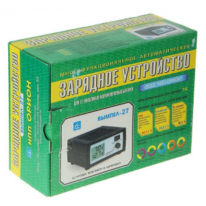 Зарядное устройство АКБ "Вымпел-27", 0.6-7 А, 12 В, для гелевых, кислотных и AGM АКБ Зарядное устройство АКБ "Вымпел-27", 0.6-7 А, 12 В, для гелевых, кислотных и AGM АКБ