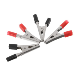 Зажим "крокодил" "ГЛАВДОР" 50 мм, 20А, набор 4 шт Зажим "крокодил" "ГЛАВДОР" 50 мм, 20А, набор 4 шт