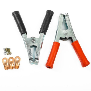 Зажимы-крокодилы для пусковых проводов, 500 А, 160 мм, набор 2 шт Зажимы-крокодилы для пусковых проводов, 500 А, 160 мм, набор 2 шт