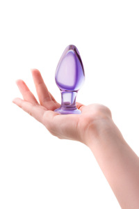 Анальная втулка Sexus Glass, стекло, фиолетовая, 10 см, Ø 4 см Анальная втулка Sexus Glass, стекло, фиолетовая, 10 см, Ø 4 см