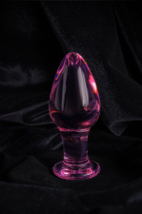 Анальная втулка Sexus Glass, стекло, розовая, 10 см, Ø 4 см Анальная втулка Sexus Glass, стекло, розовая, 10 см, Ø 4 см