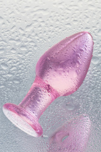 Анальная втулка Sexus Glass, стекло, розовая, 10 см, Ø 4 см Анальная втулка Sexus Glass, стекло, розовая, 10 см, Ø 4 см