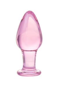 Анальная втулка Sexus Glass, стекло, розовая, 10 см, Ø 4 см Анальная втулка Sexus Glass, стекло, розовая, 10 см, Ø 4 см