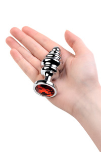 Анальный страз Metal by TOYFA, металл, серебристый, с кристаллом цвета рубин, 8 см, Ø 3,5 см, 95 г Анальный страз Metal by TOYFA, металл, серебристый, с кристаллом цвета рубин, 8 см, Ø 3,5 см, 95 г