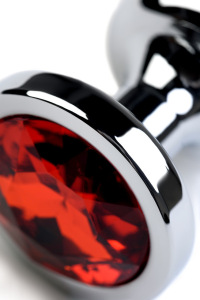 Анальный страз Metal by TOYFA, металл, серебристый, с кристаллом цвета рубин, 8 см, Ø 3,5 см, 95 г Анальный страз Metal by TOYFA, металл, серебристый, с кристаллом цвета рубин, 8 см, Ø 3,5 см, 95 г