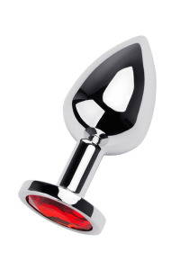 Анальный страз Штучки-Дрючки, серебристый, с кристаллом цвета рубин Анальный страз Штучки-Дрючки, серебристый, с кристаллом цвета рубин