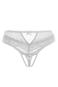 Эротические трусики с жемчужной нитью Erolanta Joan, белый (42-44) Эротические трусики с жемчужной нитью Erolanta Joan, белый (42-44)