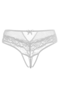 Эротические трусики с жемчужной нитью Erolanta Joan, белый (50-52) Эротические трусики с жемчужной нитью Erolanta Joan, белый (50-52)