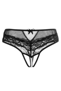 Эротические трусики с жемчужной нитью Erolanta Joan, черный (50-52) Эротические трусики с жемчужной нитью Erolanta Joan, черный (50-52)