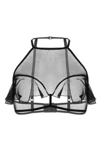 Эротический бралетт Erolanta Karen с открытой грудью, черный (42-44) Эротический бралетт Erolanta Karen с открытой грудью, черный (42-44)