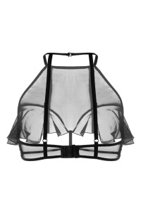 Эротический бралетт Erolanta Karen с открытой грудью, черный (42-44) Эротический бралетт Erolanta Karen с открытой грудью, черный (42-44)