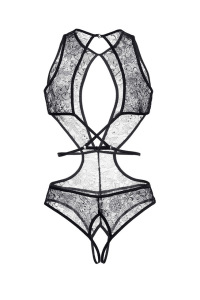 Эротическое боди Erolanta, из кружевного полотна, черный (42-44) Эротическое боди Erolanta, из кружевного полотна, черный (42-44)