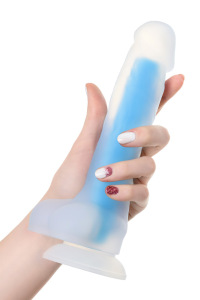 Фаллоимитатор, светящийся в темноте, Beyond by Toyfa, Bruce Glow, силикон, прозрачно-синий, 22 см Фаллоимитатор, светящийся в темноте, Beyond by Toyfa, Bruce Glow, силикон, прозрачно-синий, 22 см