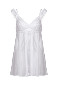 Комбинация бэби-долл c разрезом сзади Erolanta Sofia, белый (50-52) Комбинация бэби-долл c разрезом сзади Erolanta Sofia, белый (50-52)