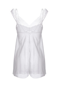 Комбинация бэби-долл c разрезом сзади Erolanta Sofia, белый (54-56) Комбинация бэби-долл c разрезом сзади Erolanta Sofia, белый (54-56)