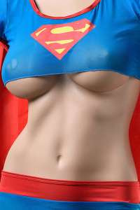 Костюм супервуман Candy Girl (топ, юбка, стринги), сине-красный, OS Костюм супервуман Candy Girl (топ, юбка, стринги), сине-красный, OS