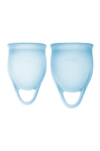 Менструальная чаша Satisfyer Feel Confident, 2 шт в наборе, Силикон, Голубой Менструальная чаша Satisfyer Feel Confident, 2 шт в наборе, Силикон, Голубой