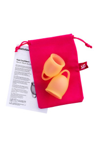 Менструальная чаша Satisfyer Feel Confident, 2 шт в наборе, Силикон, Оранжевый Менструальная чаша Satisfyer Feel Confident, 2 шт в наборе, Силикон, Оранжевый