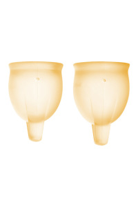 Менструальная чаша Satisfyer Feel Confident, 2 шт в наборе, Силикон, Оранжевый Менструальная чаша Satisfyer Feel Confident, 2 шт в наборе, Силикон, Оранжевый