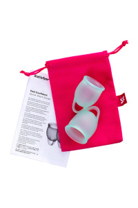 Менструальная чаша Satisfyer Feel Confident, 2 шт в наборе, Силикон, Зеленый Менструальная чаша Satisfyer Feel Confident, 2 шт в наборе, Силикон, Зеленый