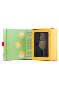 Менструальная чаша Satisfyer Feel Good, 2 шт в наборе, Силикон, Оранжевый Менструальная чаша Satisfyer Feel Good, 2 шт в наборе, Силикон, Оранжевый