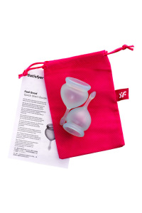 Менструальная чаша Satisfyer Feel Good, 2 шт в наборе, Силикон, Зеленый Менструальная чаша Satisfyer Feel Good, 2 шт в наборе, Силикон, Зеленый