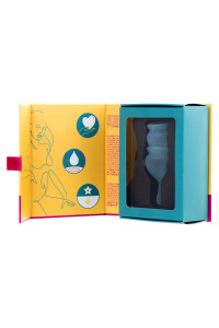 Менструальная чаша Satisfyer Feel Good, 2 шт в наборе, Силикон, Зеленый Менструальная чаша Satisfyer Feel Good, 2 шт в наборе, Силикон, Зеленый