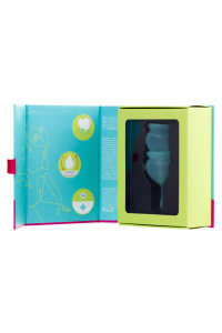 Менструальная чаша Satisfyer Feel Good, 2 шт в наборе, Силикон, Зеленый Менструальная чаша Satisfyer Feel Good, 2 шт в наборе, Силикон, Зеленый