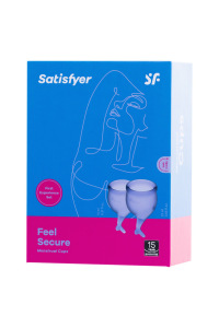Менструальная чаша Satisfyer Feel Secure, 2 шт в наборе, Силикон, Фиолетовый Менструальная чаша Satisfyer Feel Secure, 2 шт в наборе, Силикон, Фиолетовый