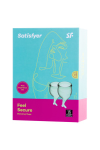 Менструальная чаша Satisfyer Feel Secure, 2 шт в наборе, Силикон, Зеленый Менструальная чаша Satisfyer Feel Secure, 2 шт в наборе, Силикон, Зеленый